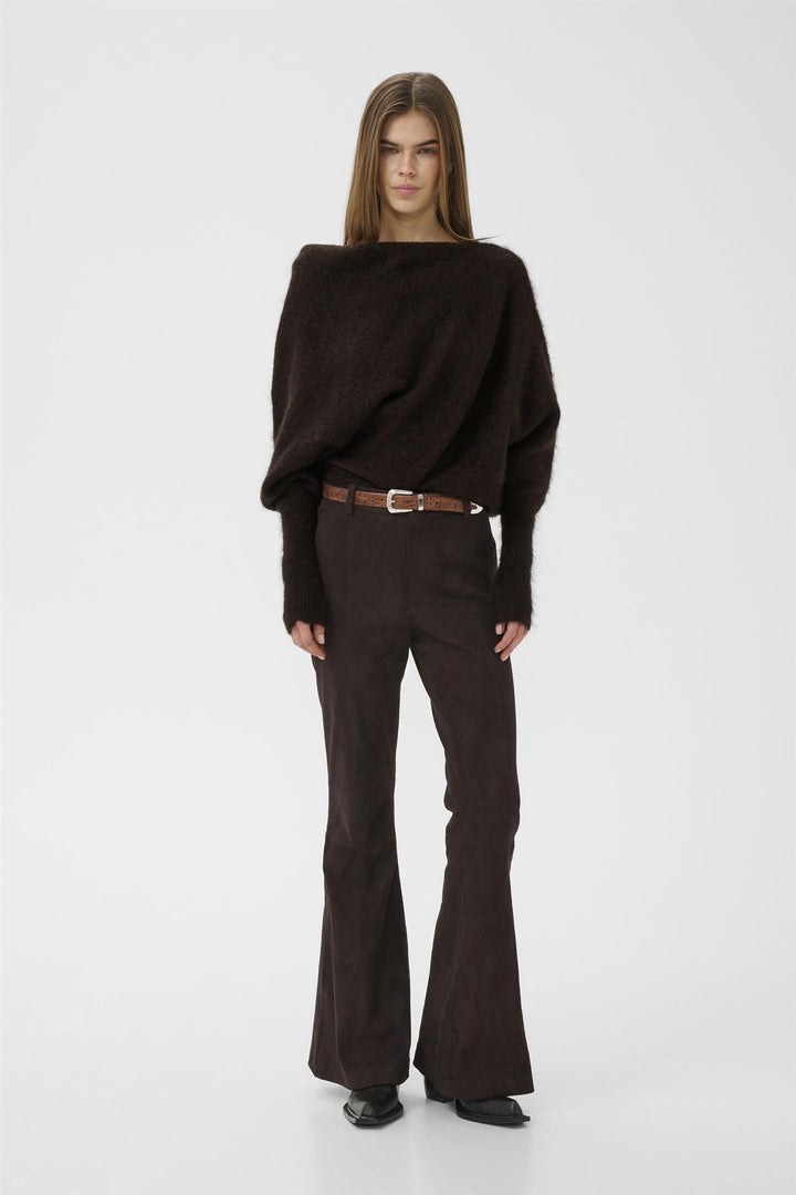 Debbie Drape Pullover  Ganache Melange