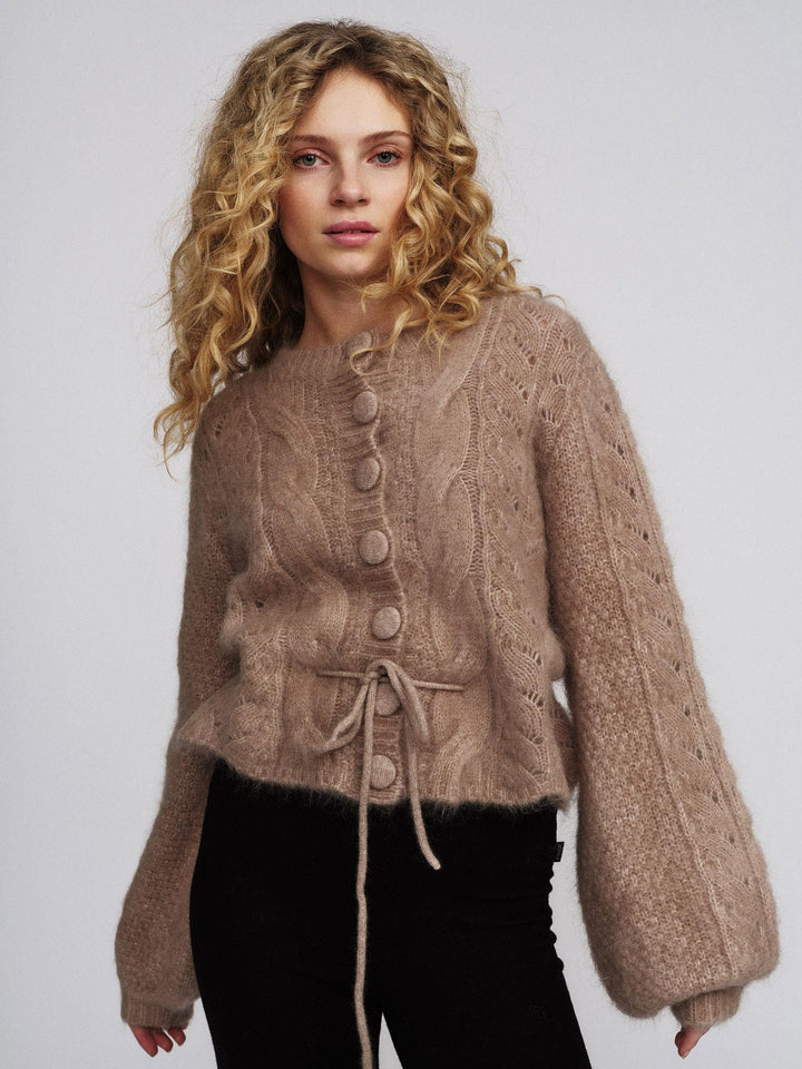 Sophia Chunky Cardigan  Hazel Beige