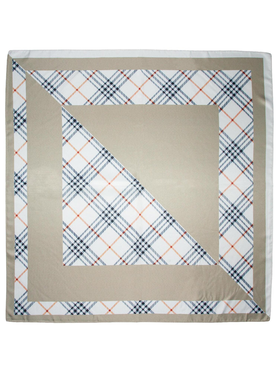 SKJERF DOBBELTSIDE RUTET  Beige