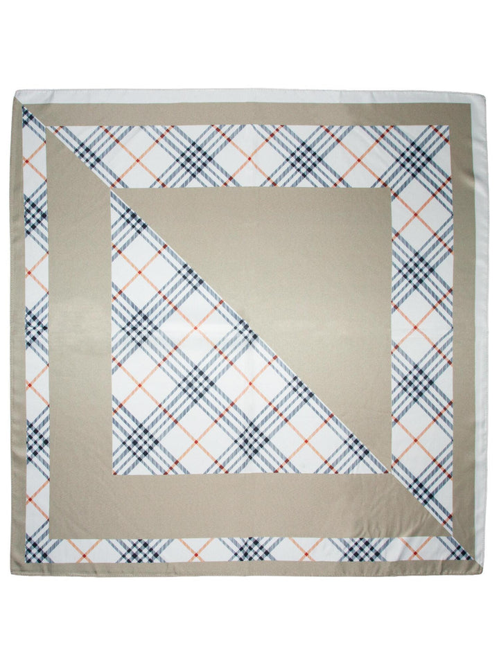 SKJERF DOBBELTSIDE RUTET  Beige