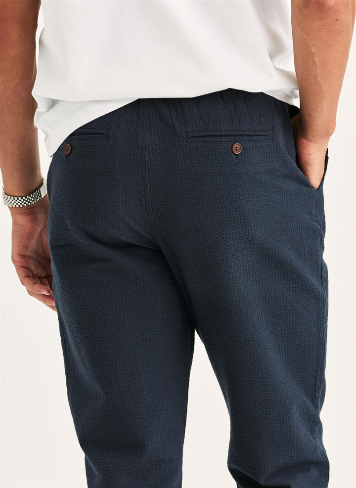 Fenix Seersucker Trouser  Blue