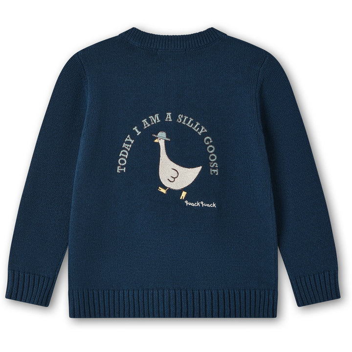 MAHDI KNIT CARDIGAN  Insignia Blue