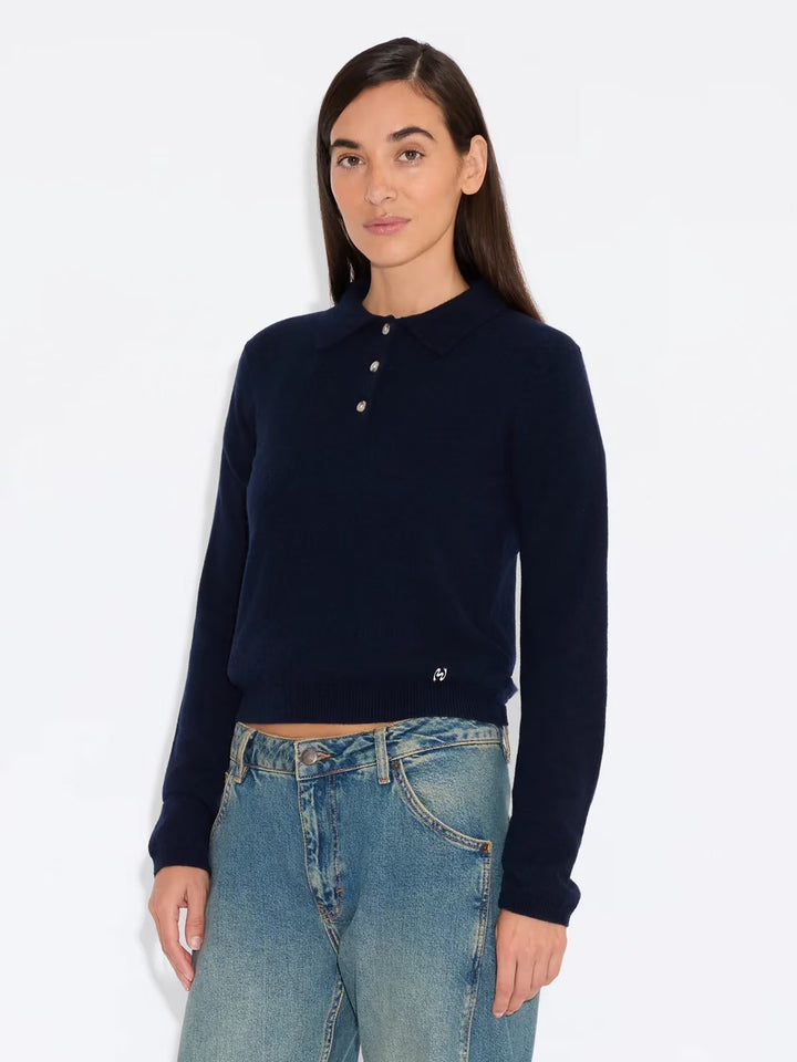 ISABELLA CASHMERE POLO  Dk.Navy