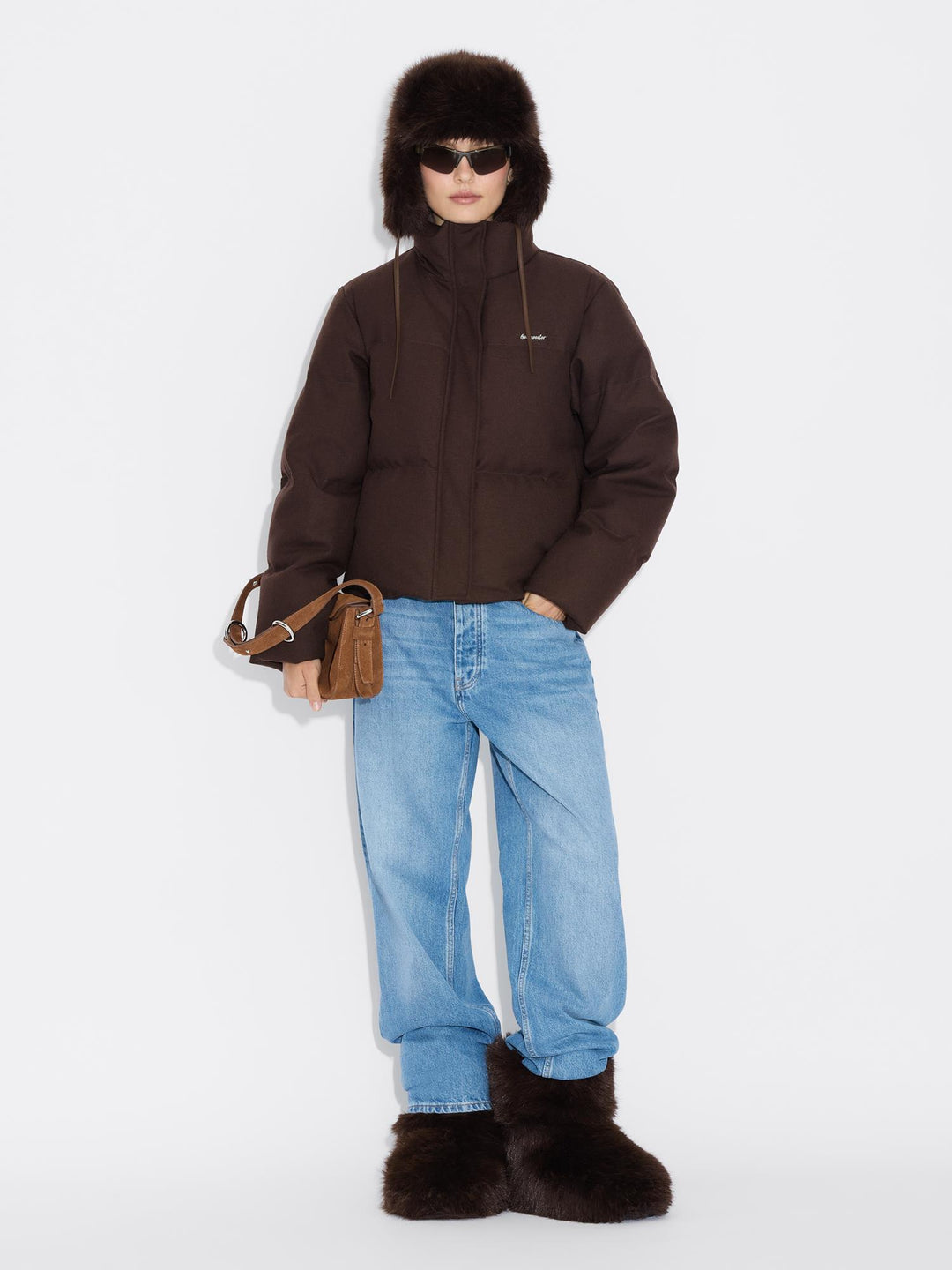 W Tech Wool Down Jacket  Dk. Brown