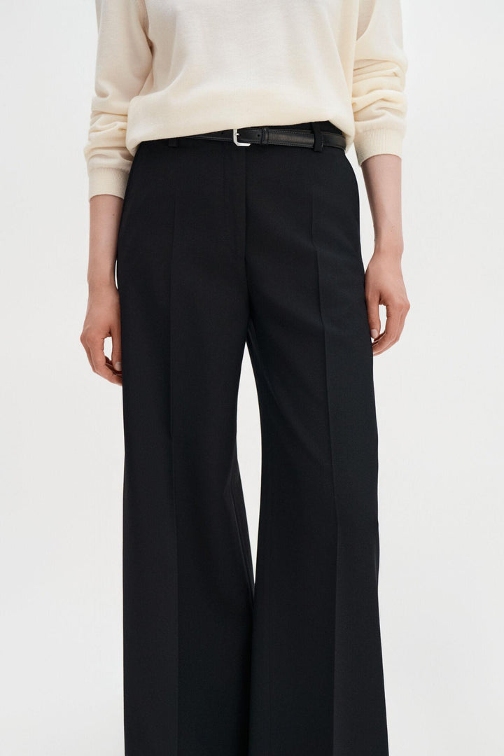 harlow wool trousers Black