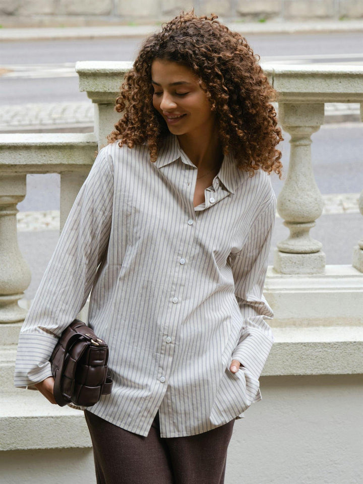 Dita double stripe shirt  Cream