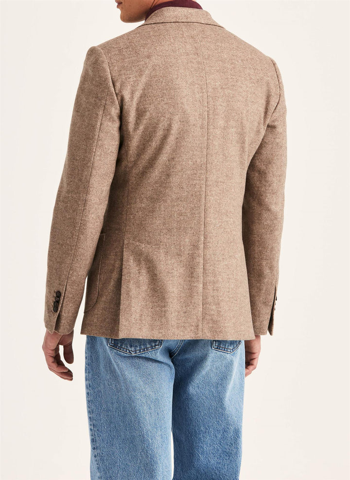 Soft Herringbone Jacket  Khaki