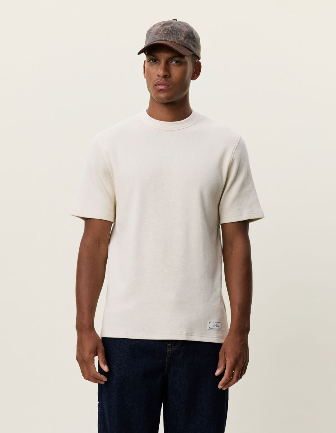 Label Waffle T-Shirt Ivory