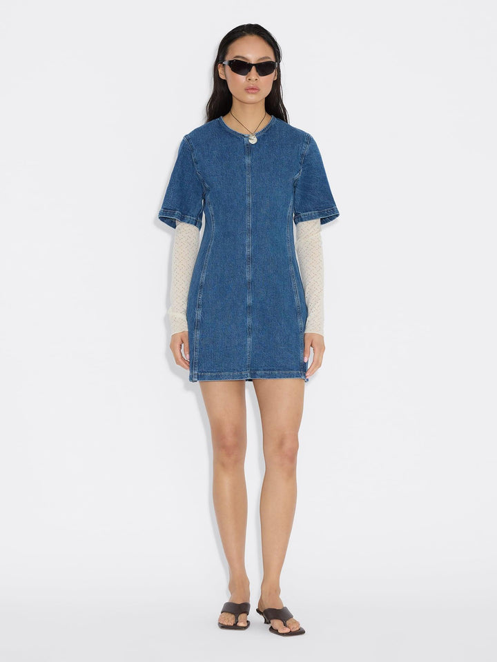 Short Denim Dress  Blue