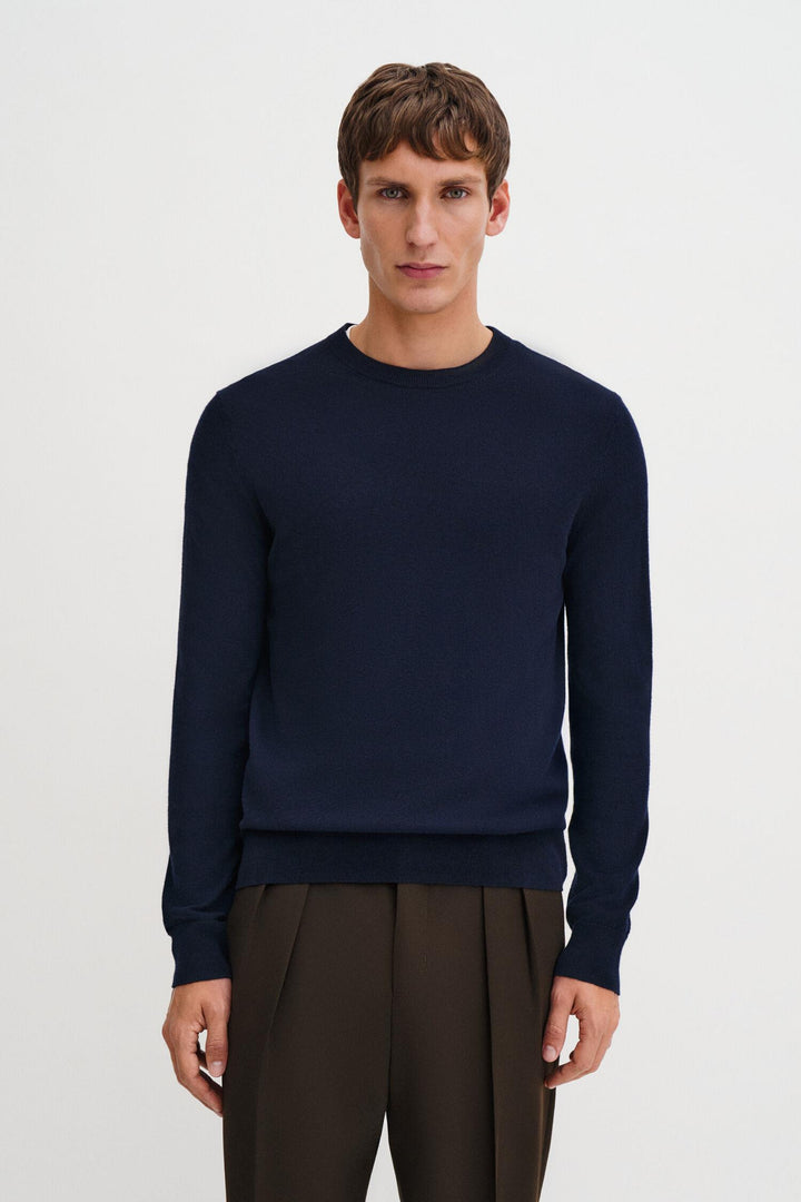 cotton merino sweater  Navy