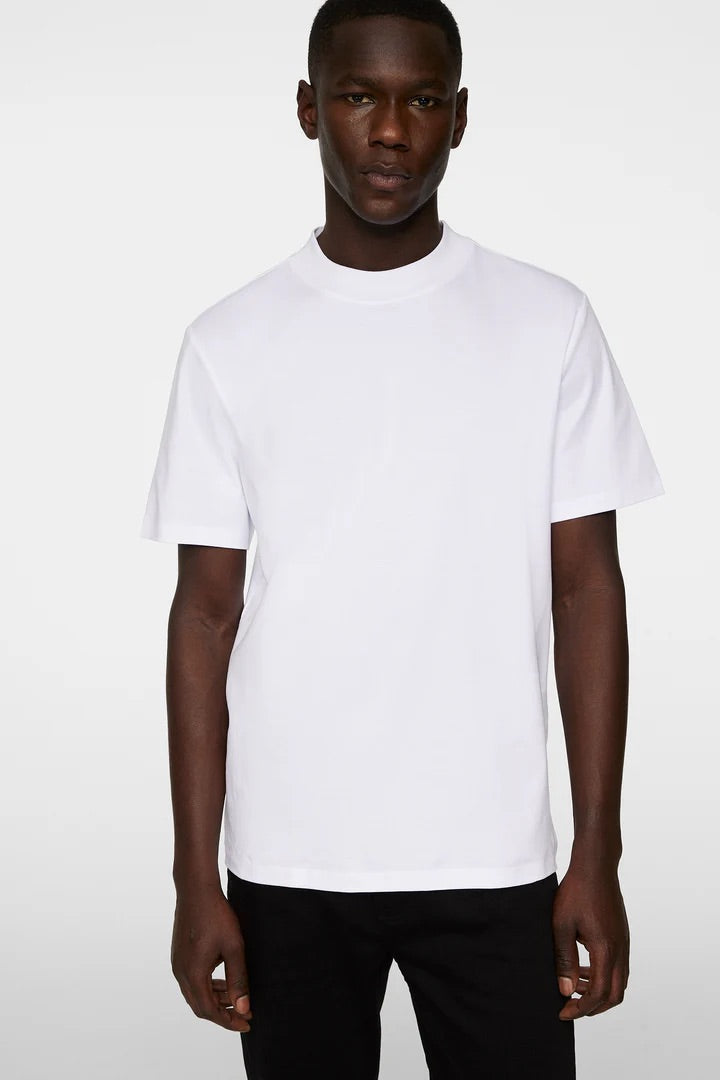 Ace Mock Neck T-Shirt  White