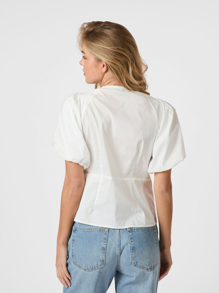 Irina Poplin Blouse  White