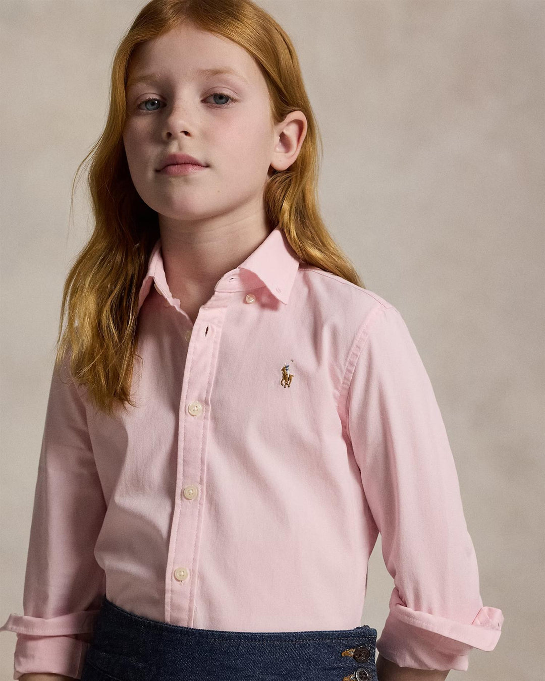 OXFORD SHIRT JENTE  Rosa