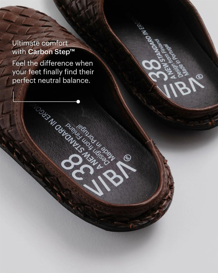 Viba Roma Woven Leather  Cocoa Brown
