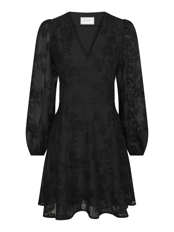 Milly Embroidery Dress Black