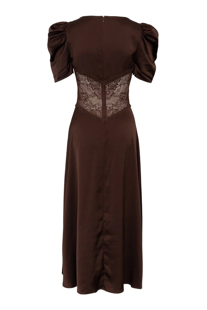 francis lace midi dress  Espresso