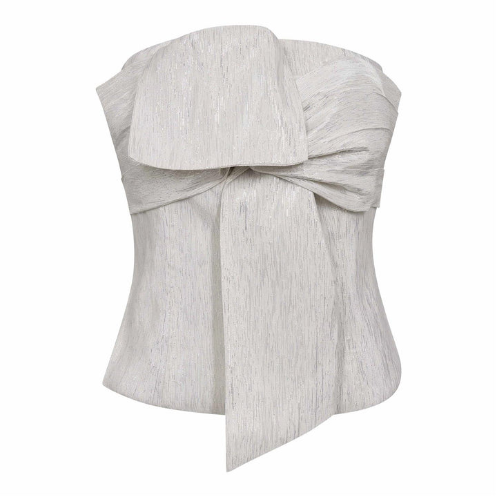 BiaCC Knot Tube Top  Silver