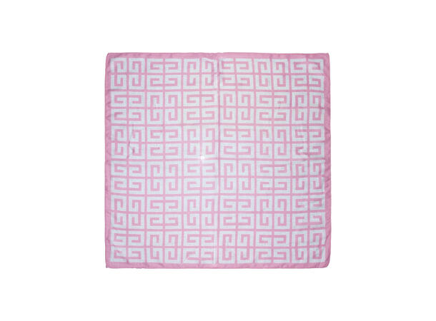 Skjerf m/mønster 65*65  Rosa