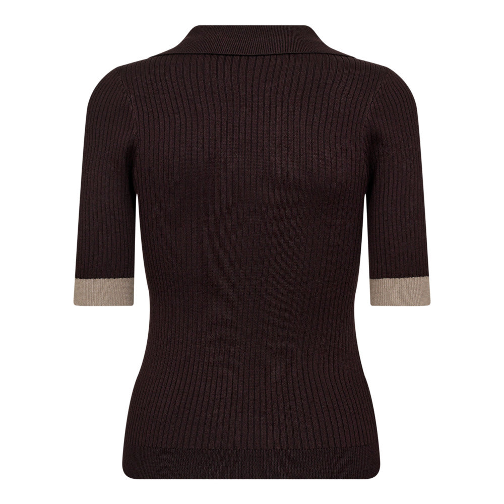 BonnyCC Polo SS Knit  Mocca