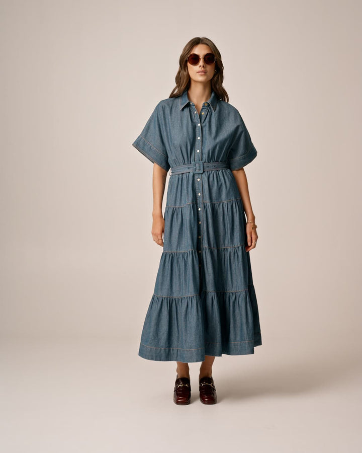 Denim Shirt Dress  French Blue