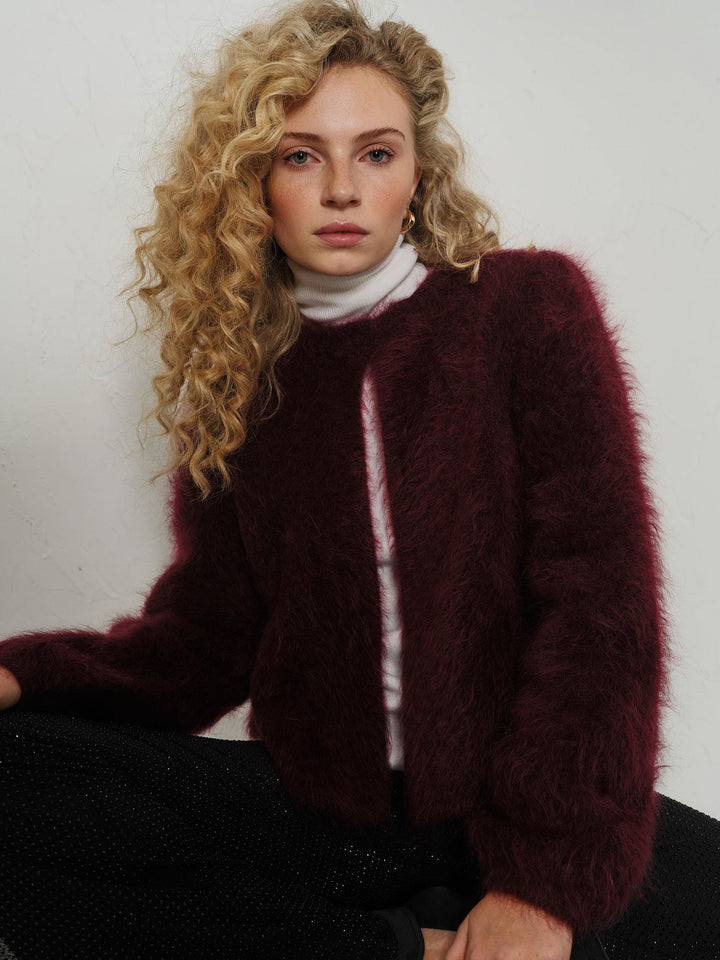 Amelia Chunky Cardigan  Oxblood