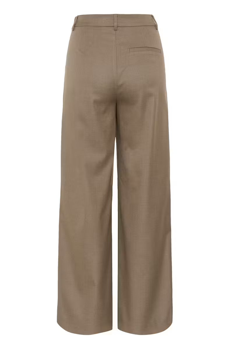 GZPAULA MW WIDE PANTS  Dark Timberwolf Melange