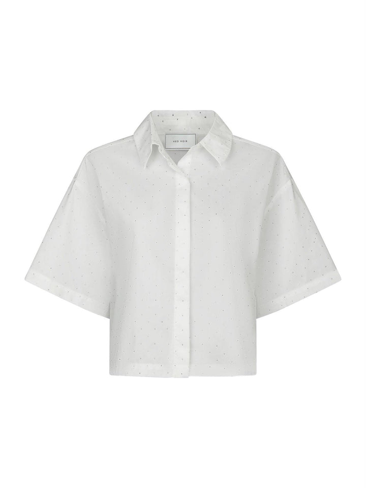 JASIE POPLIN STONE SHIRT  White
