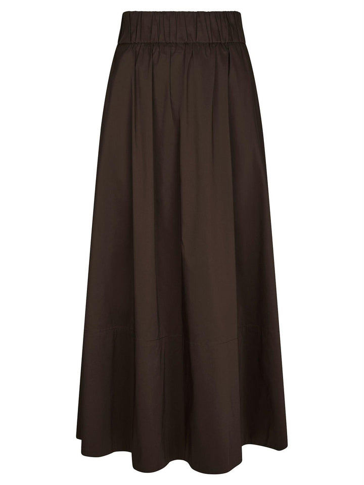 YARA POPLIN SKIRT  Chocolate Brown