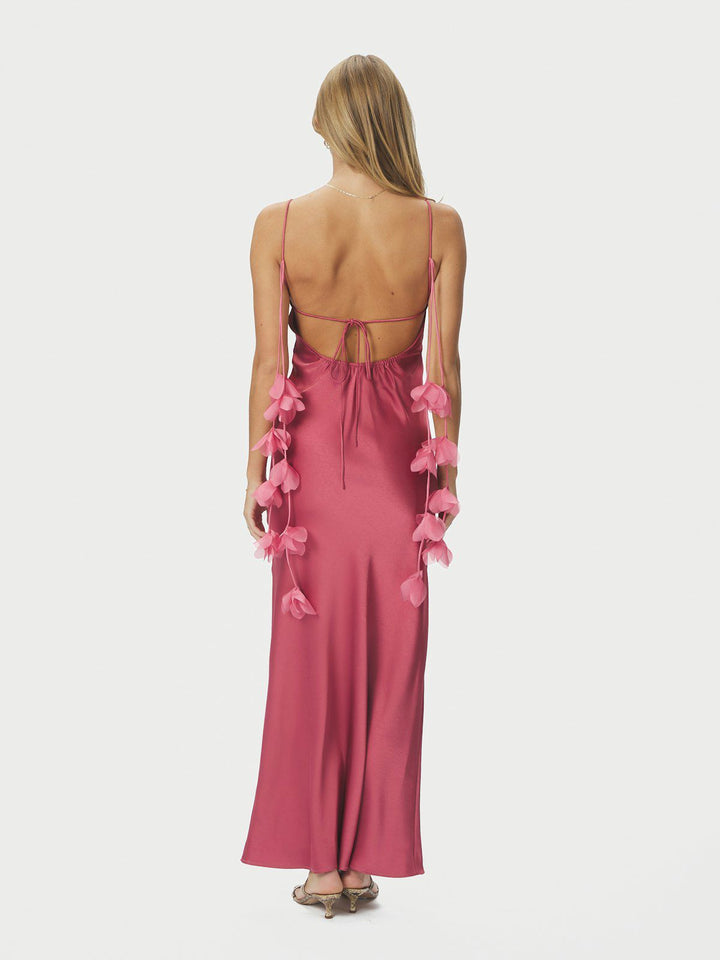 Colly Heavy Sateen Dress  Cherry Pink