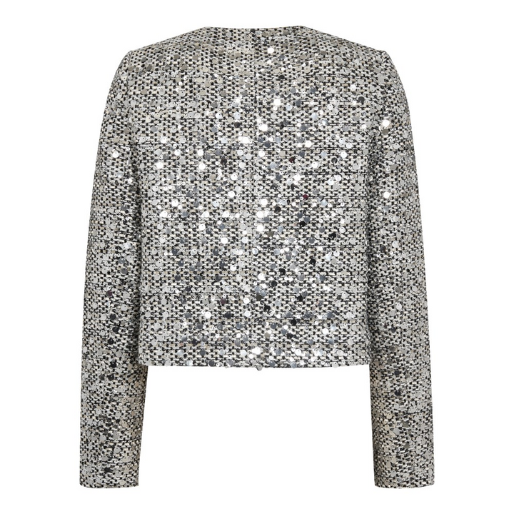 BoucleCC Sequin CocktailJacket  Whiteblack