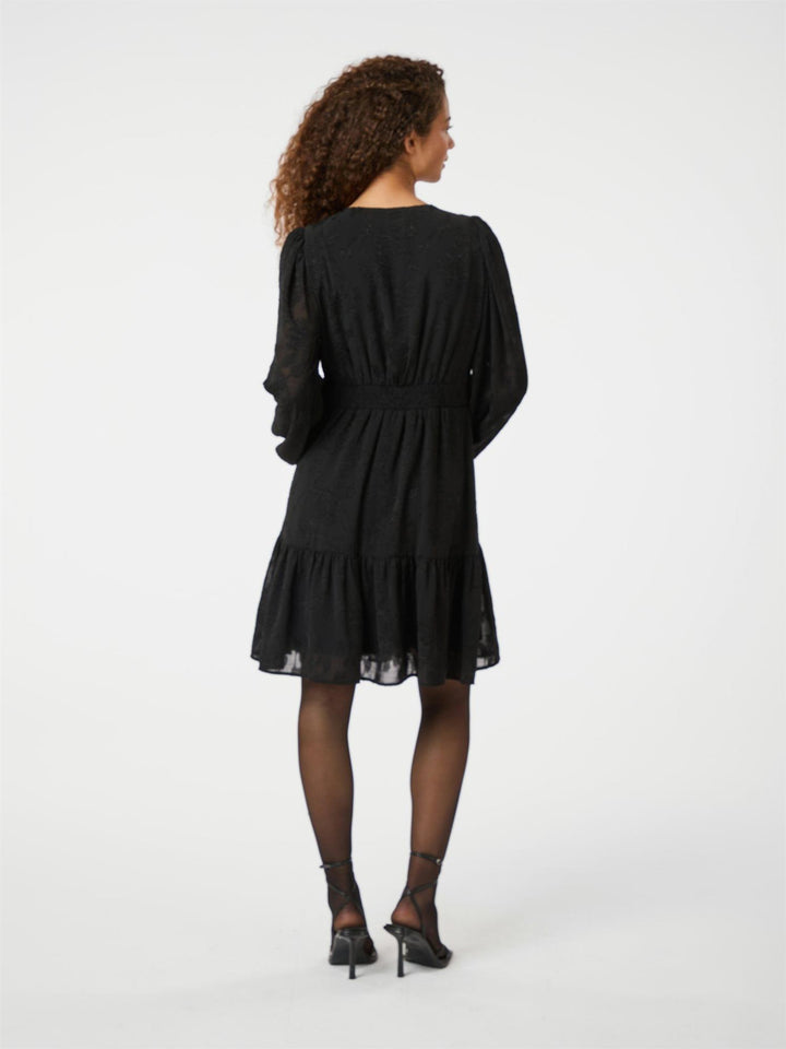 Rihana Burnout Dress  Black