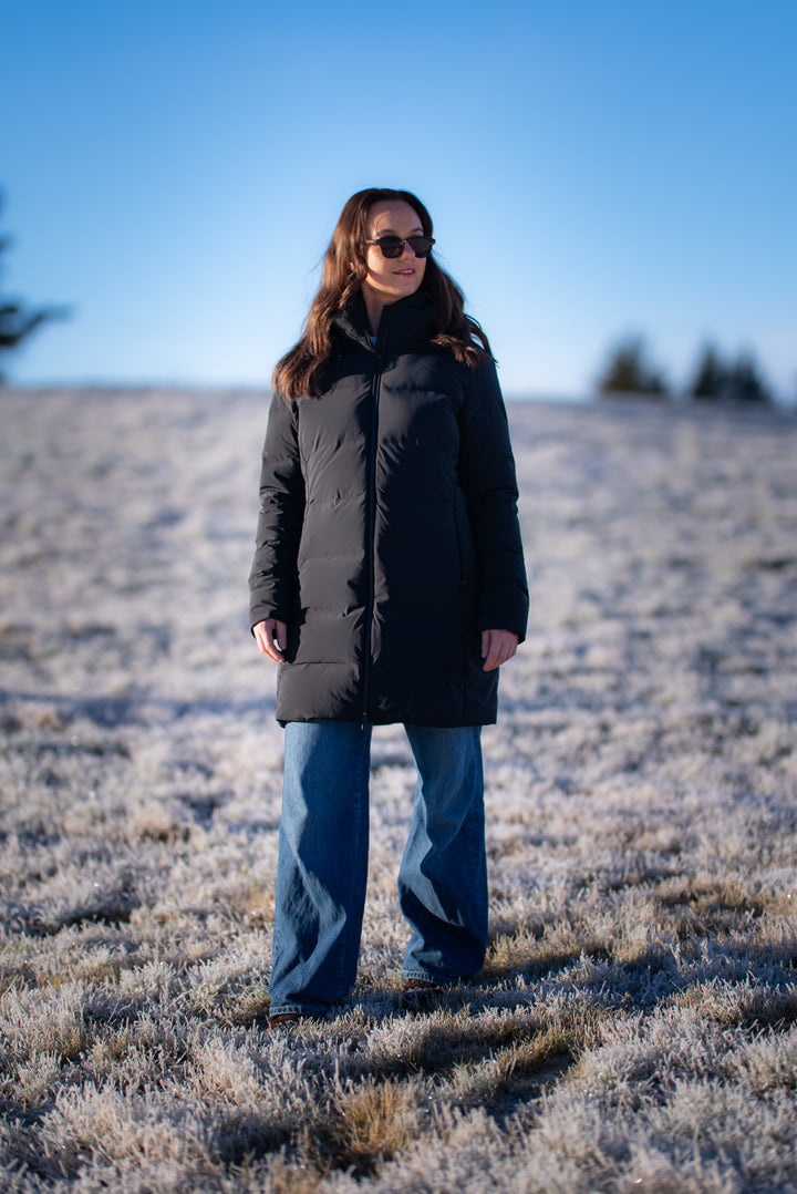 W Enigma Parka Down Collar  Black