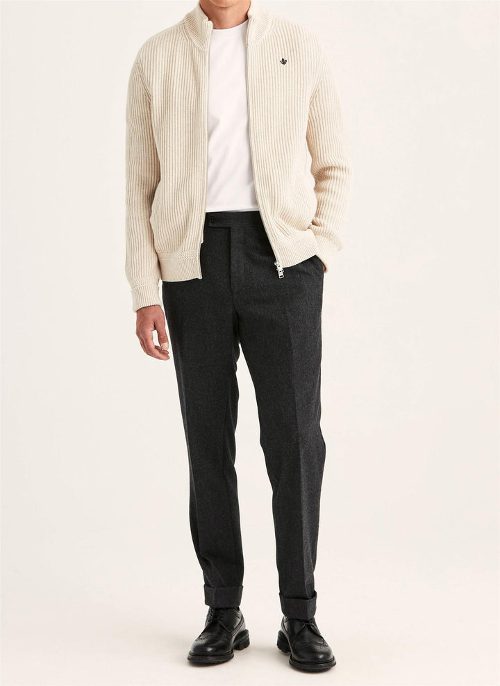 Duncan Zip Cardigan  Khaki