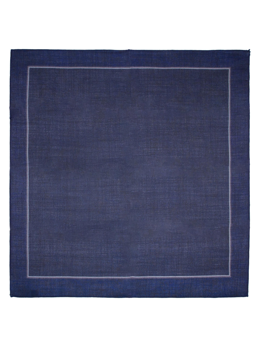 Skjerf Herre ull 65x65 ensfarget  Blå