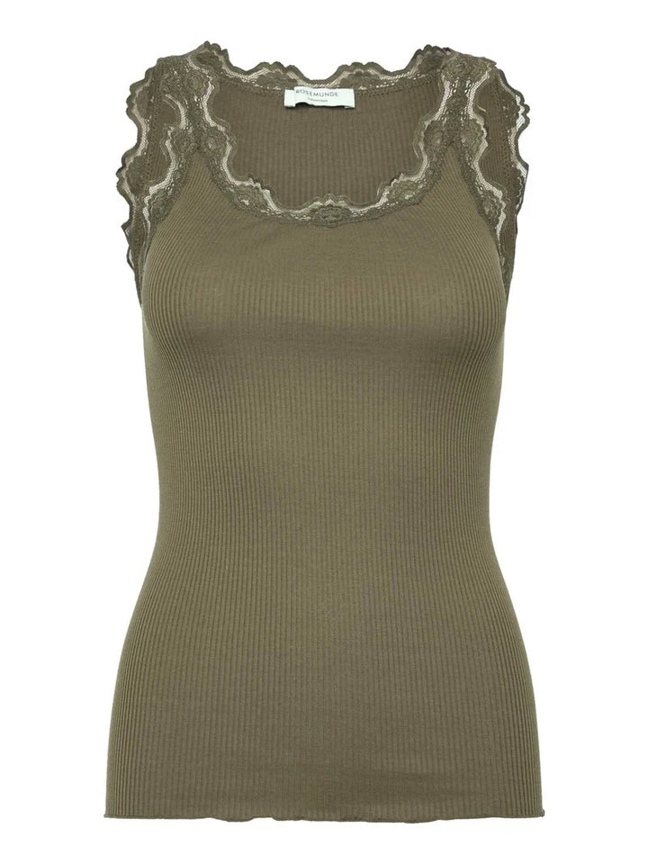 RWBabette Silk SL U-neck Lace Top  Kalamata