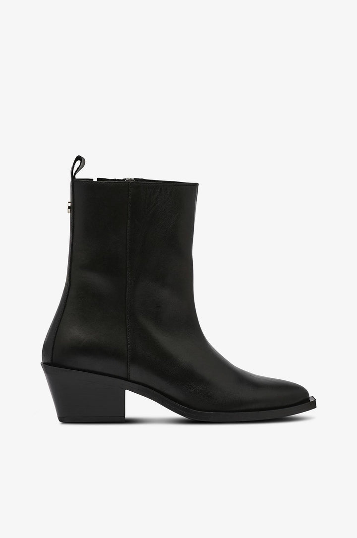 Xylena Booties  Black Leather