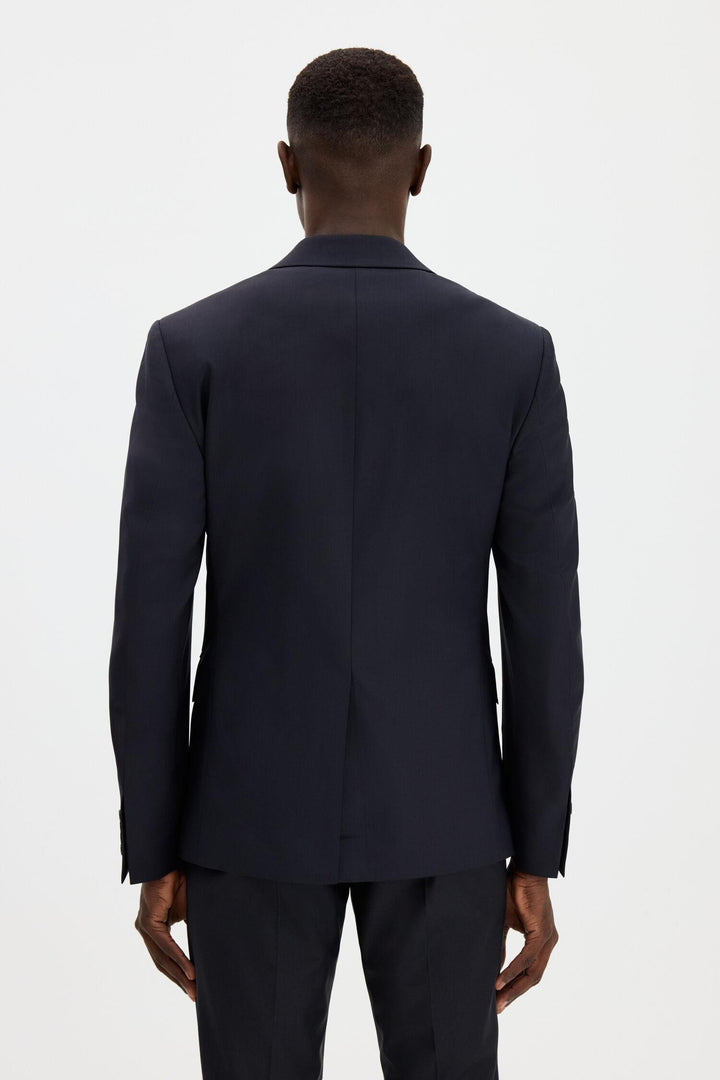slim wool blazer  Dark Navy