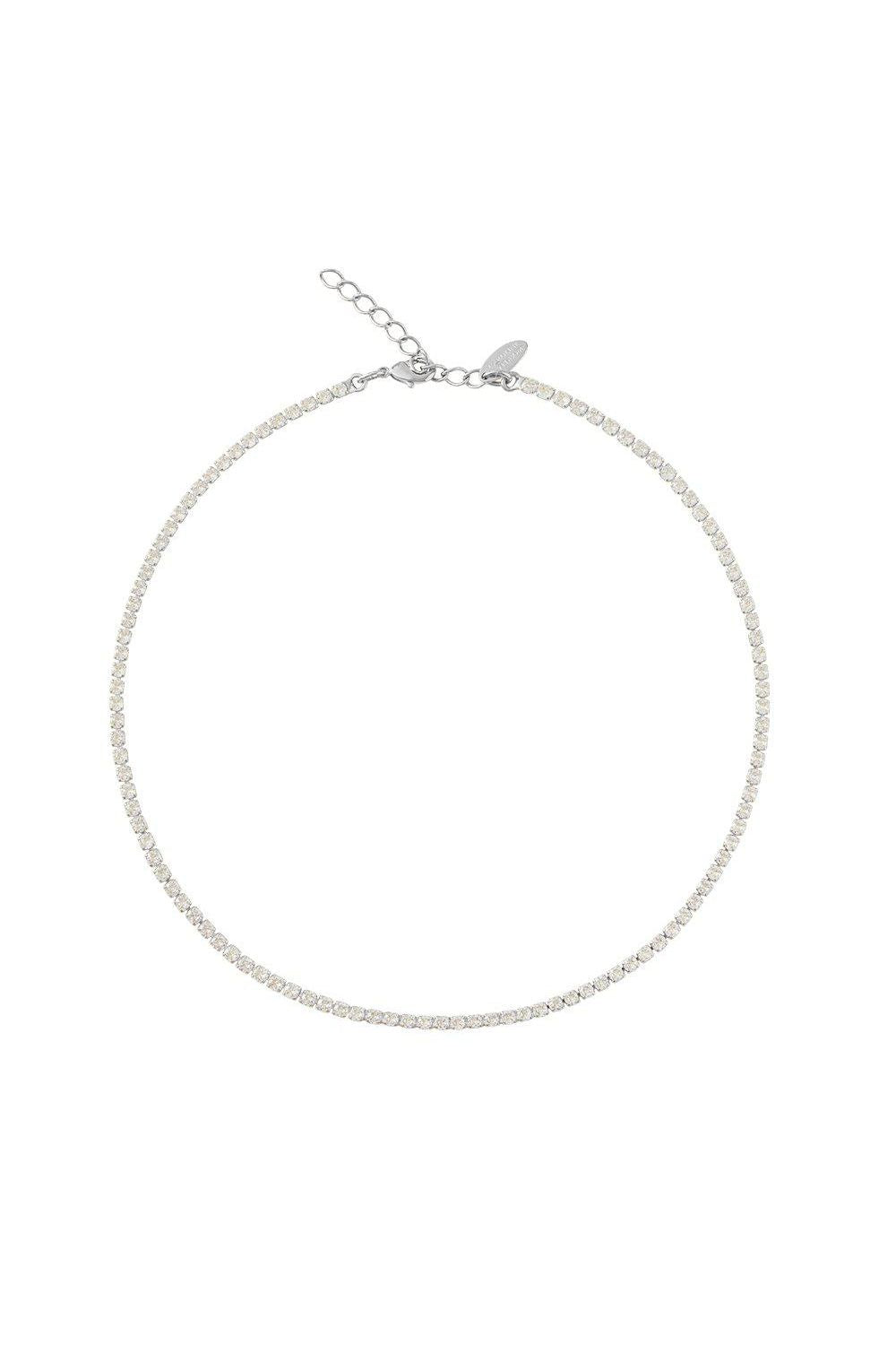 MINI ZARA NECKLACE RHODIUM  Crystal