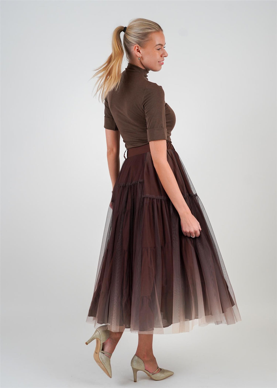 City Ombre Skirt  Brown