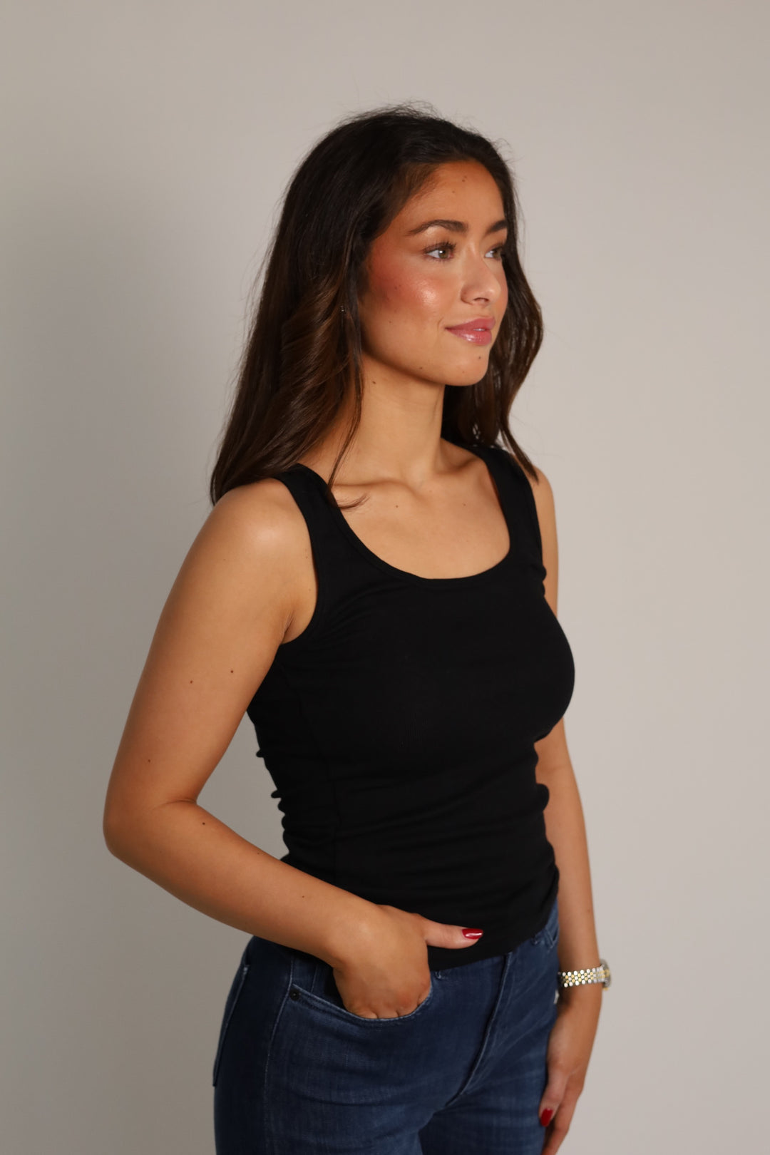 Saamanza Tank Top 7542 Black