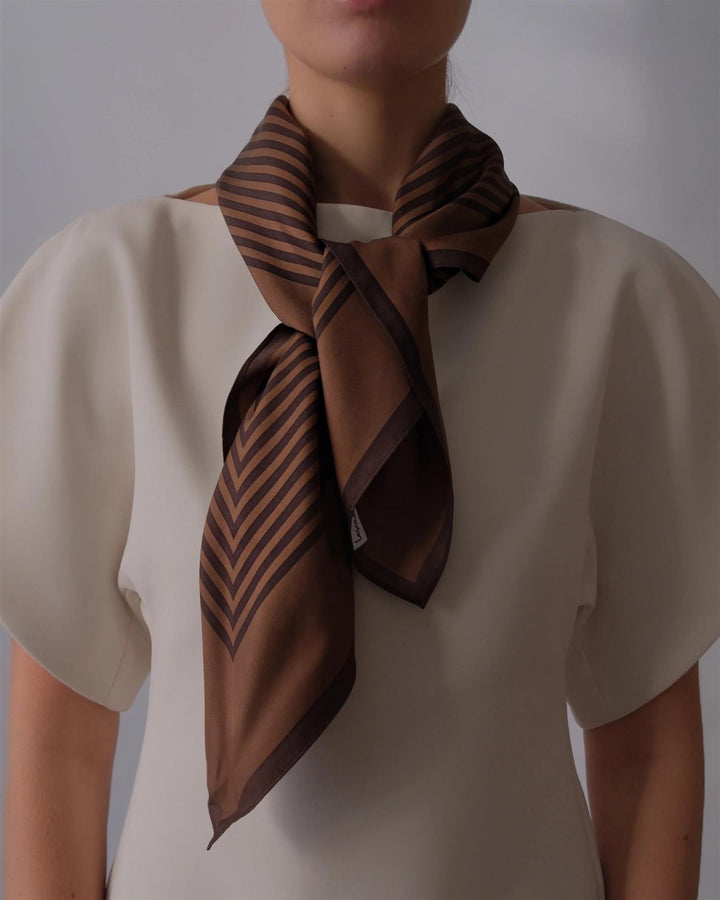Striped Scarf  Brown