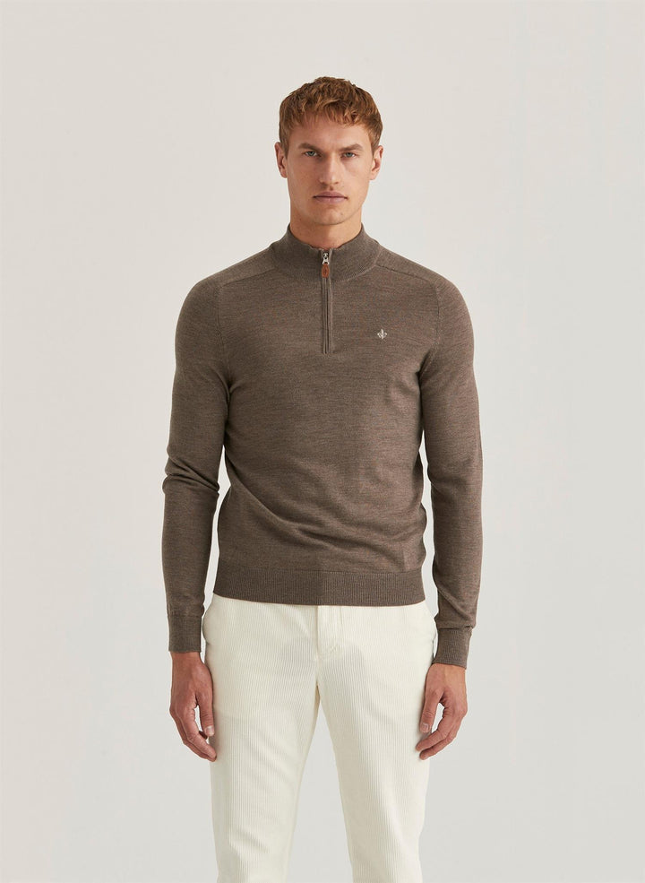 Merino John Zip  Brown