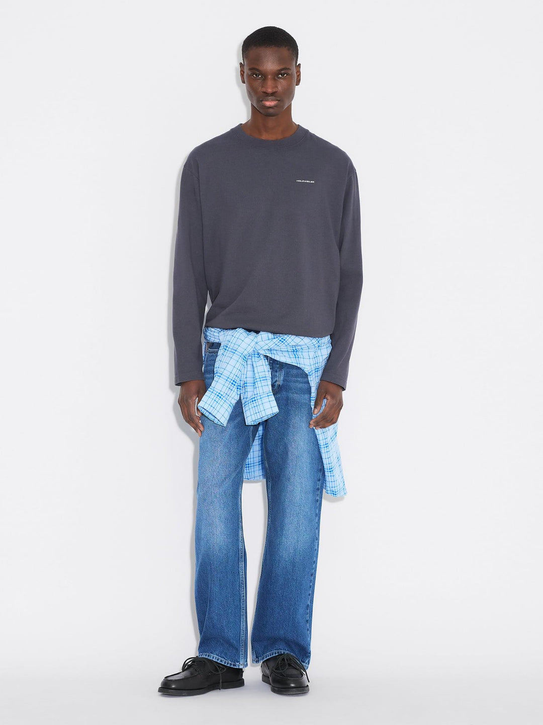 Ranger Gingham Ls  Dk. Grey