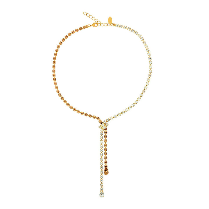 YVETTE NECKLACE  GOLD  Topaz Combo