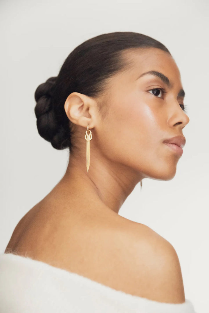 The Fringe Earrings  Gold