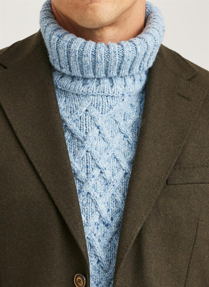 Jersey Wool Casual Jacket  Olive