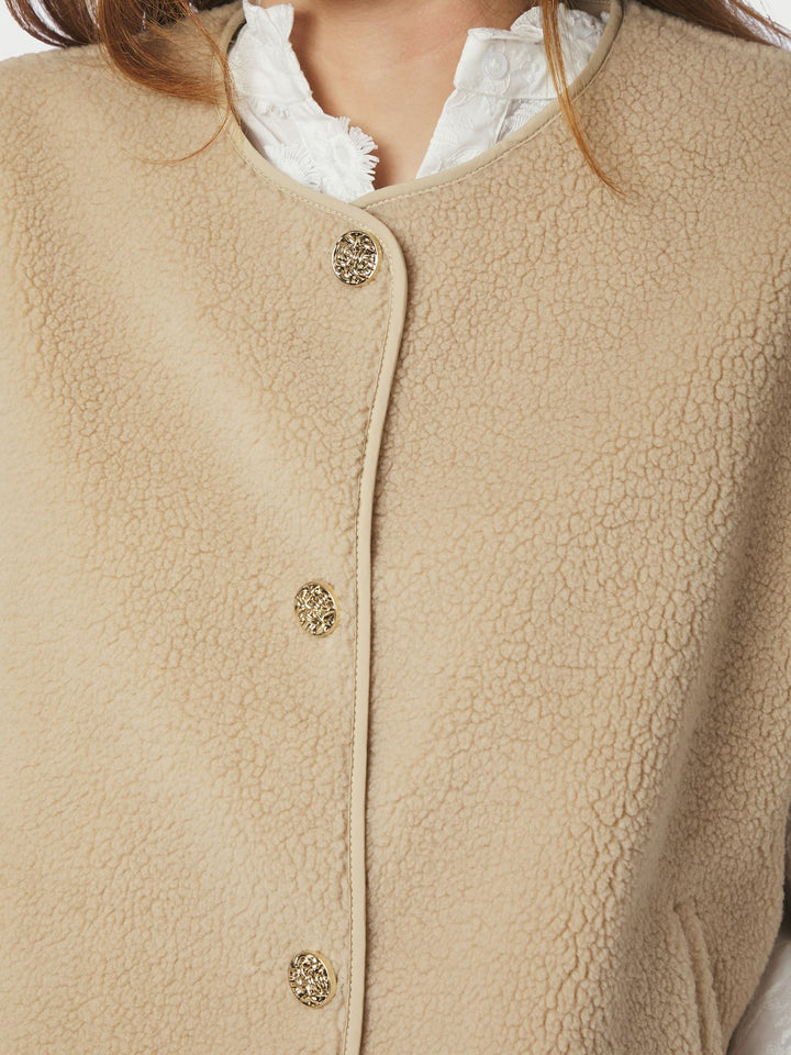 Mariko Teddy Vest  Sand