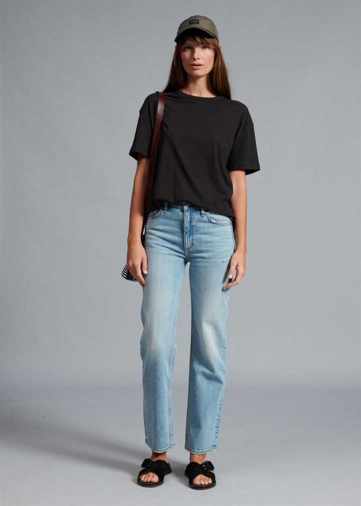 MINI SLUB BOYFRIEND TEE  Black