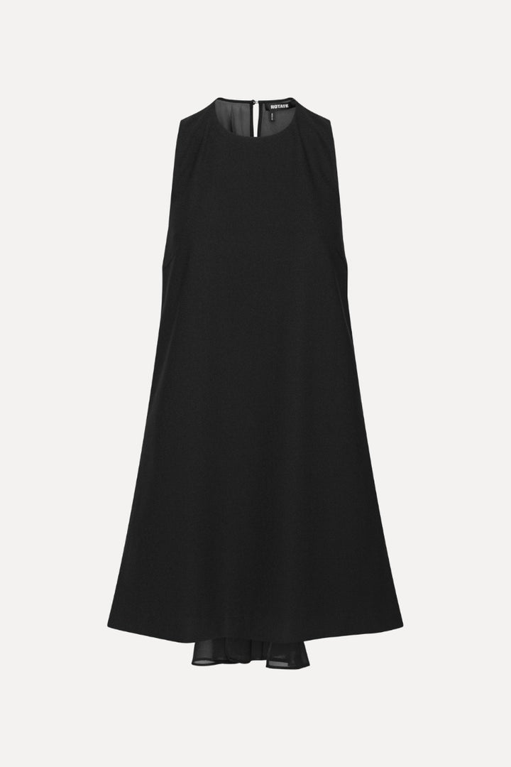 CREPE MINI A-LINE DRESS  Black