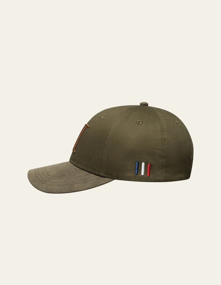 Baseball Cap Suede II  Olive Night/Terracotta